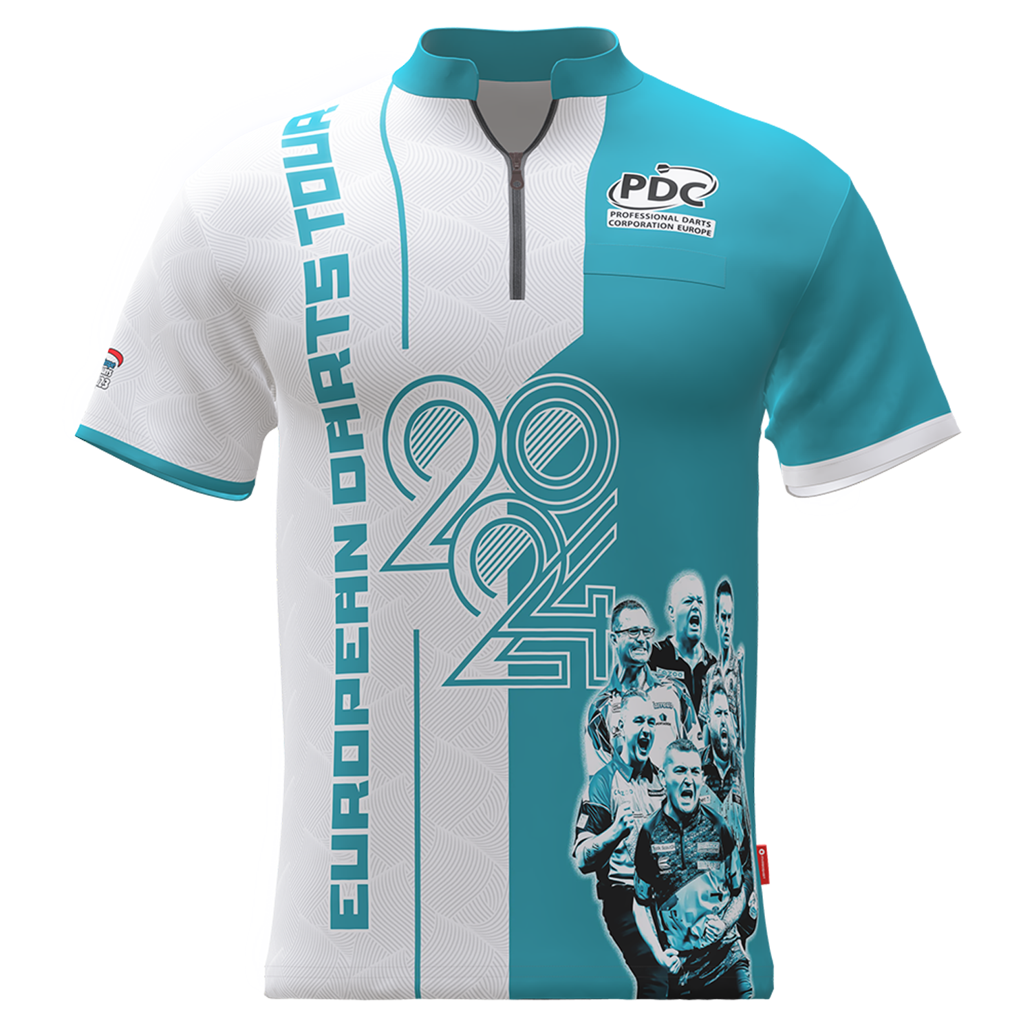 PDC - Tourshirt Herren - Hellblau-Weiß  - 2024 PDC - Tourshirt Herren - Hellblau-Weiß  - 2024