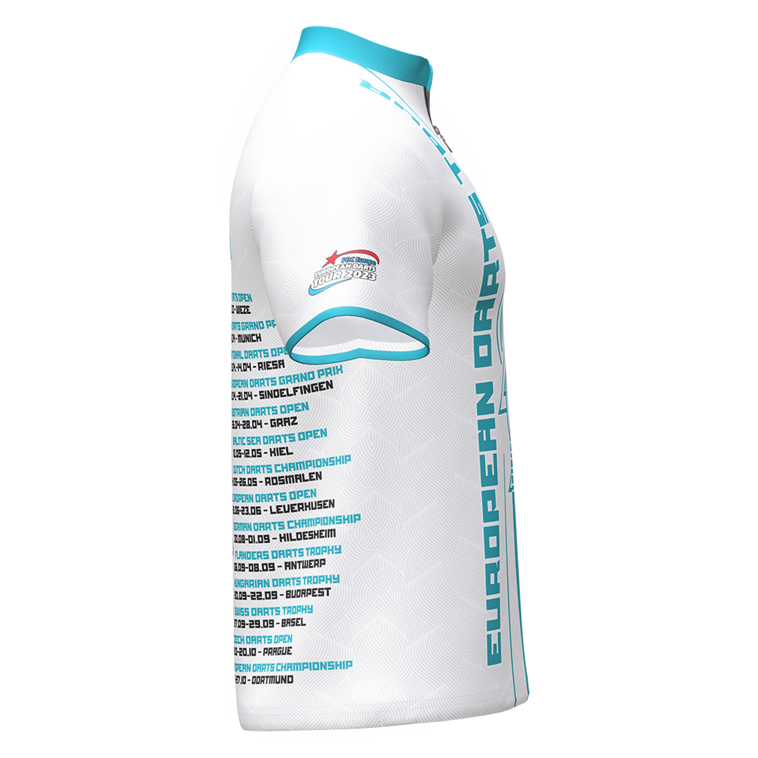PDC - Tourshirt Herren - Hellblau-Weiß  - 2024 PDC - Tourshirt Herren - Hellblau-Weiß  - 2024