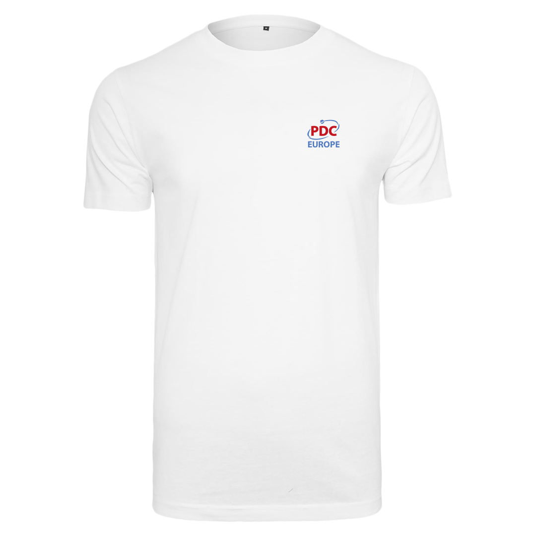 PDC Europe - Logo Shirt - Weiß - Logo farbig